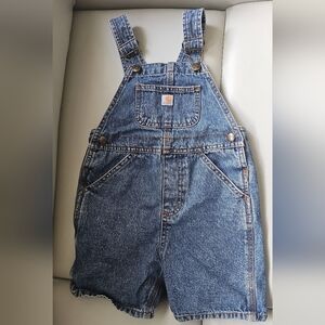 Carhartt Blue Denim Short Overalls